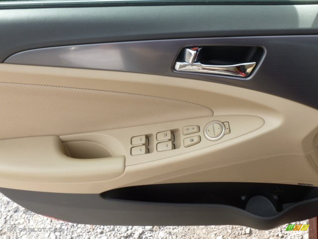 2011 Sonata Hybrid - Venetian Red / Camel photo #12
