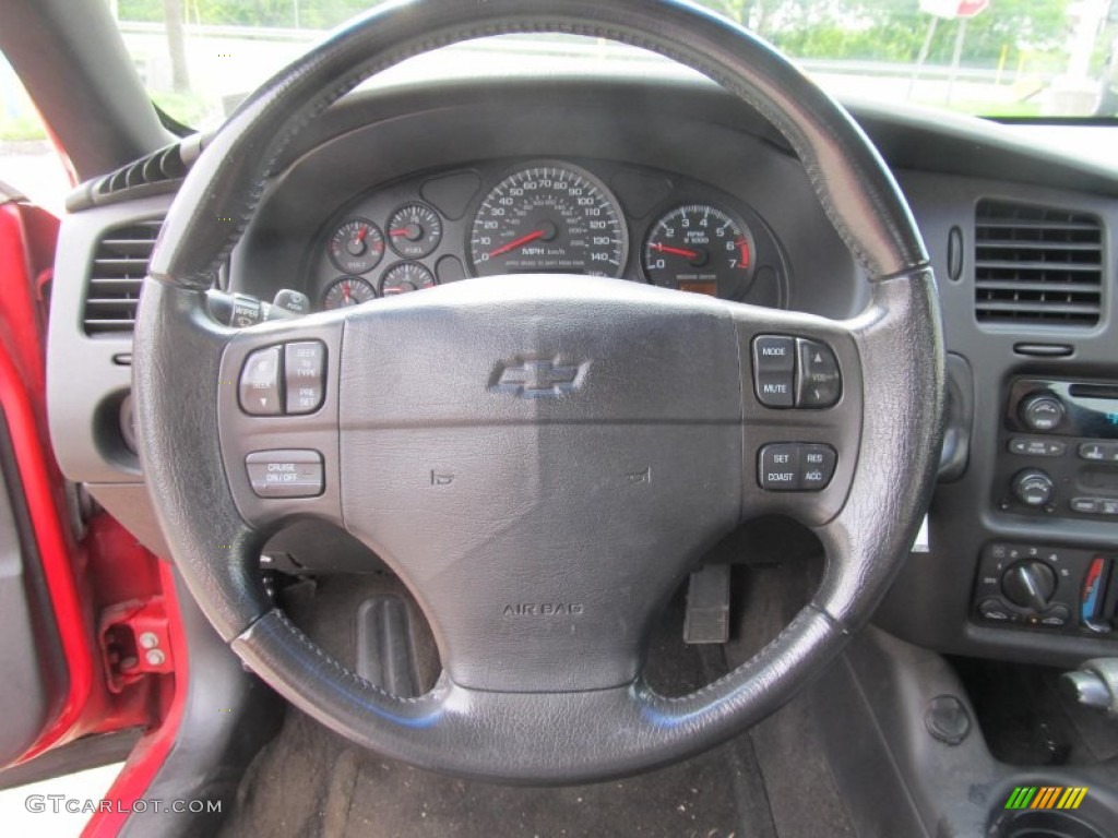 2003 Chevrolet Monte Carlo SS Ebony Black Steering Wheel Photo #68450018