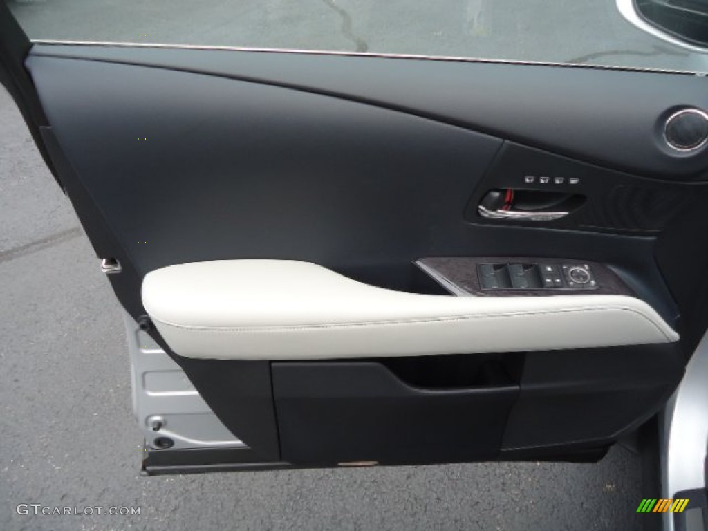 2013 Lexus RX 350 AWD Light Gray/Ebony Birds Eye Maple Door Panel Photo #68451278