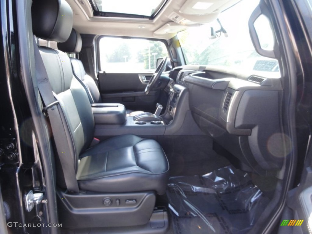 Ebony Black Interior 2008 Hummer H2 SUV Photo #68455589