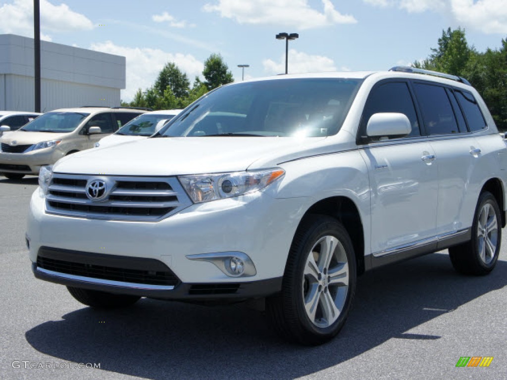 2012 Highlander Limited - Blizzard White Pearl / Black photo #1