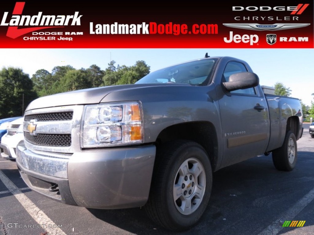 2008 Silverado 1500 LT Regular Cab - Graystone Metallic / Light Titanium/Ebony Accents photo #1