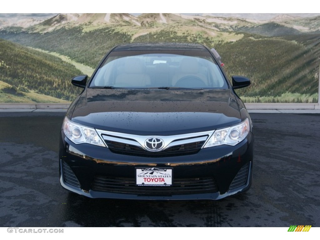 2012 Camry LE - Attitude Black Metallic / Ivory photo #3