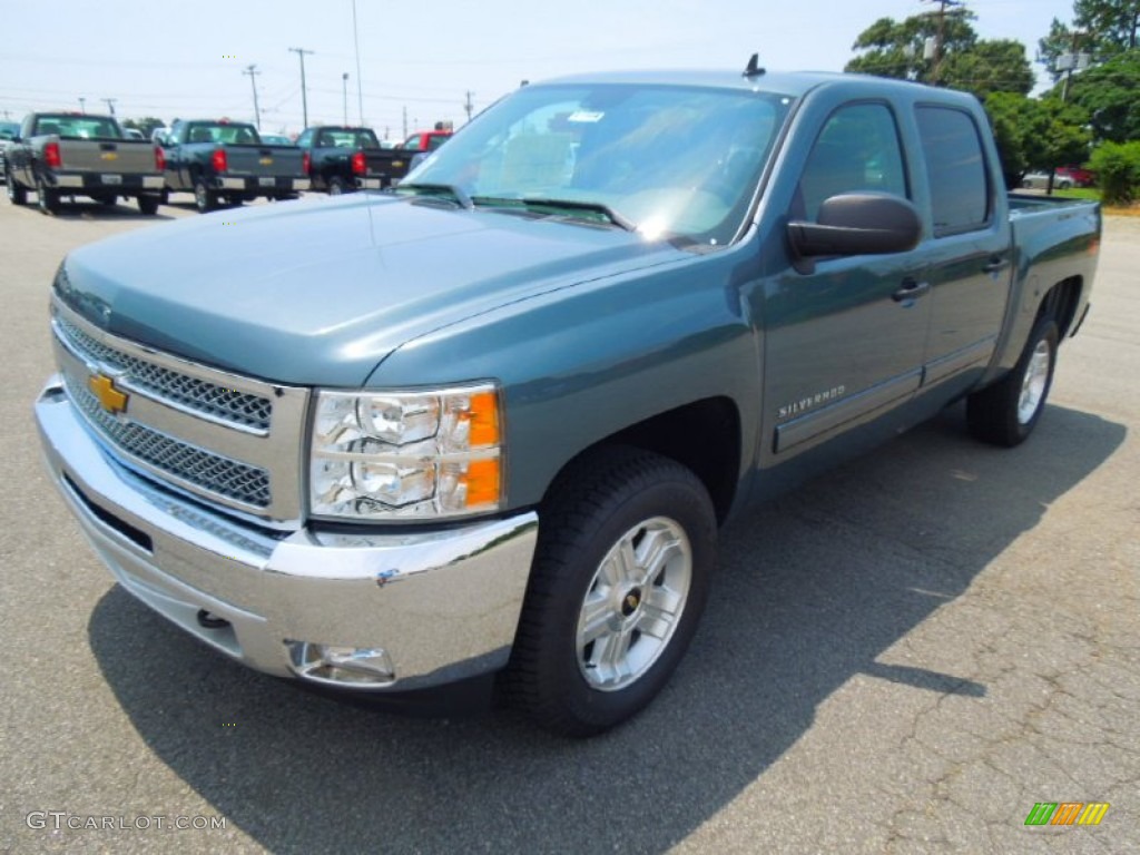 2012 Silverado 1500 LT Crew Cab 4x4 - Blue Granite Metallic / Ebony photo #2