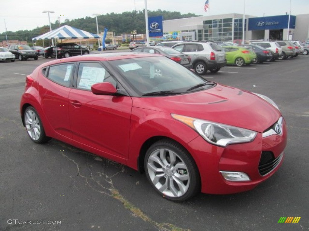 2012 Veloster  - Boston Red / Black/Red photo #1