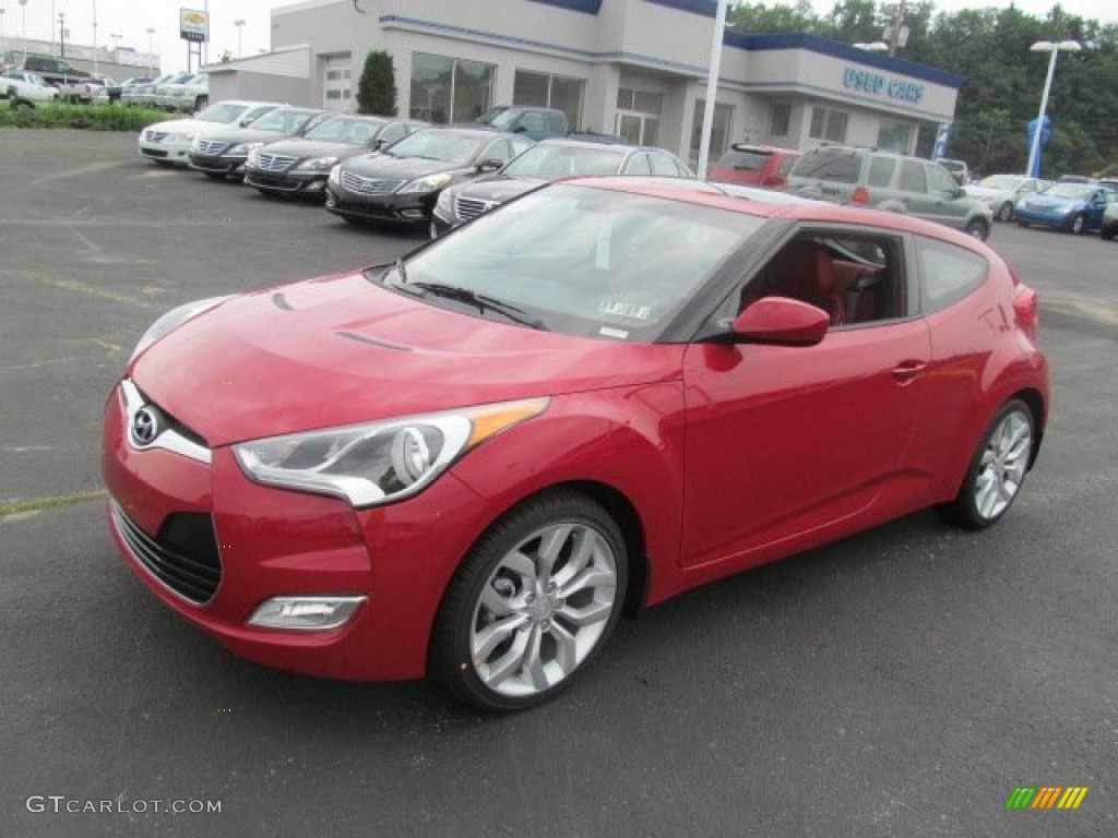 2012 Veloster  - Boston Red / Black/Red photo #3