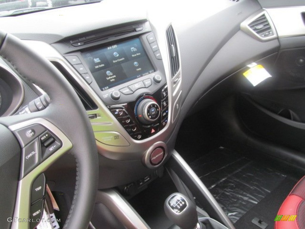 2012 Hyundai Veloster Standard Veloster Model Black/Red Dashboard Photo #68460180