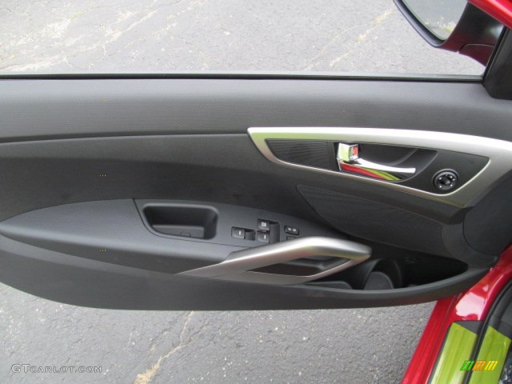 2013 Hyundai Veloster Standard Veloster Model Black Door Panel Photo #68460701