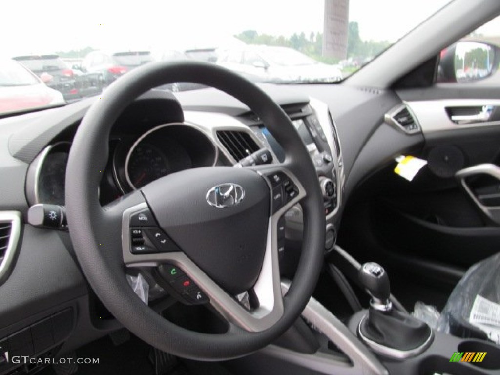 Black Interior 2013 Hyundai Veloster Standard Veloster Model Photo #68460710
