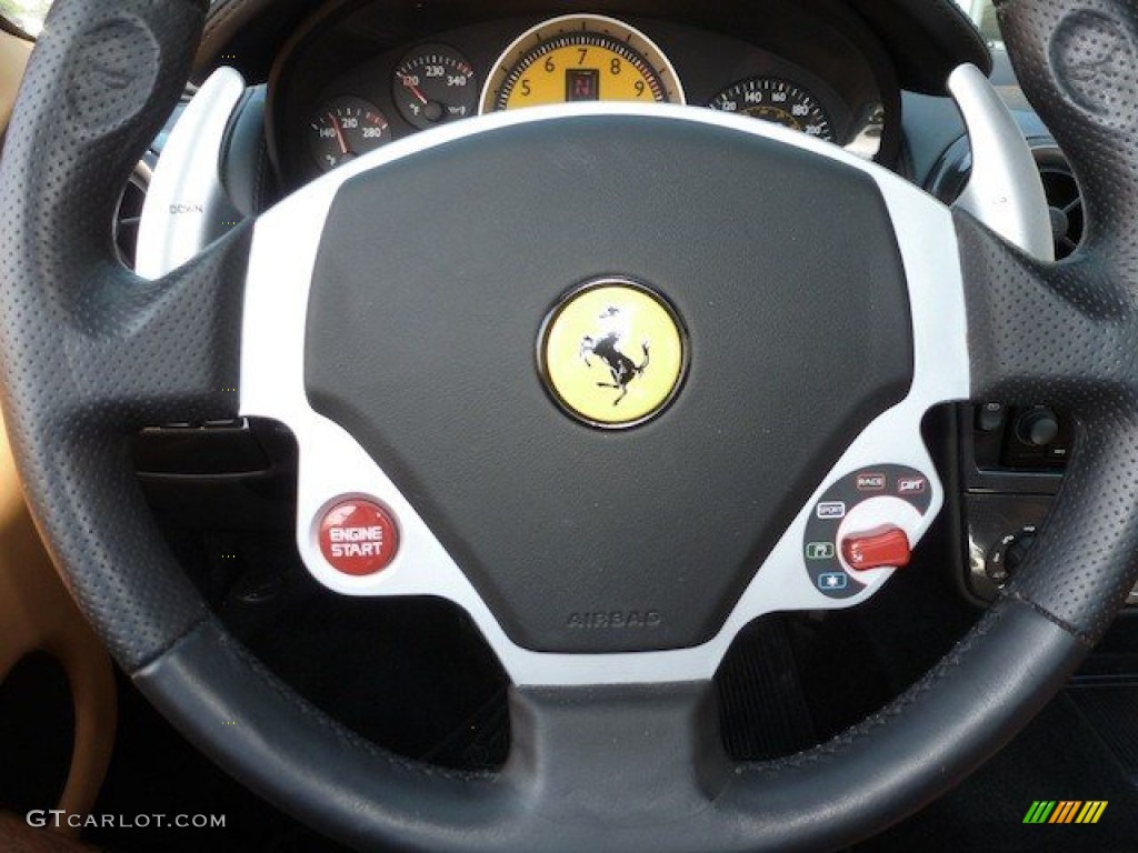2007 Ferrari F430 Spider F1 Beige (Tan) Steering Wheel Photo #68462180