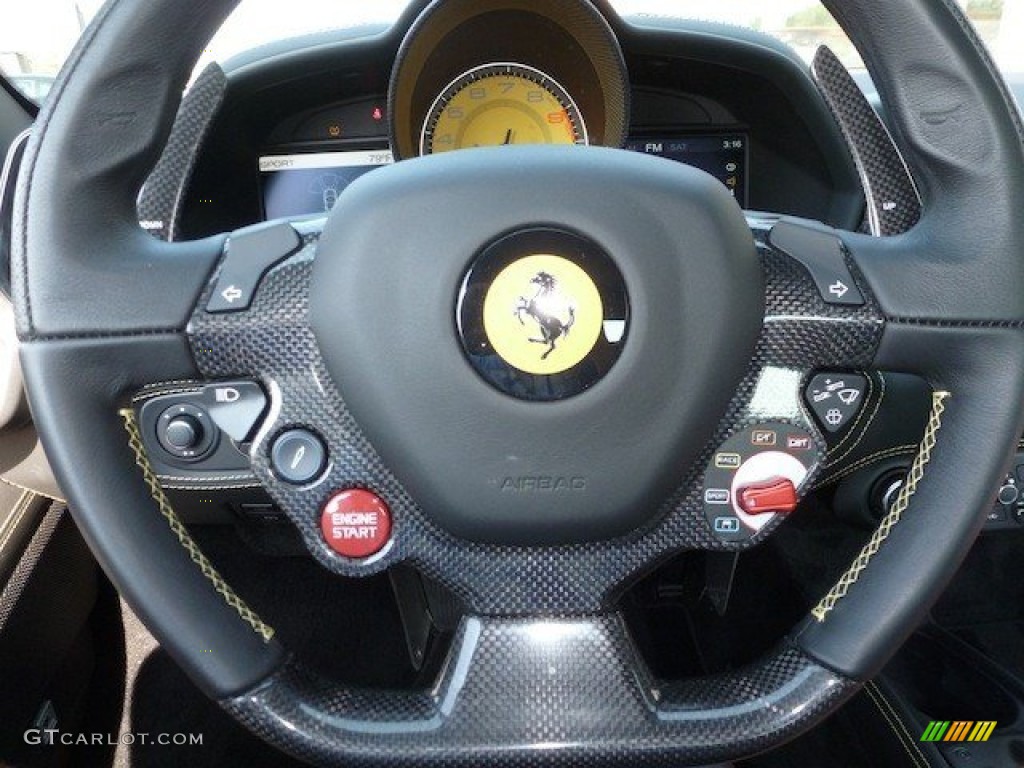 2011 Ferrari 458 Italia Nero (Black) Steering Wheel Photo #68462369