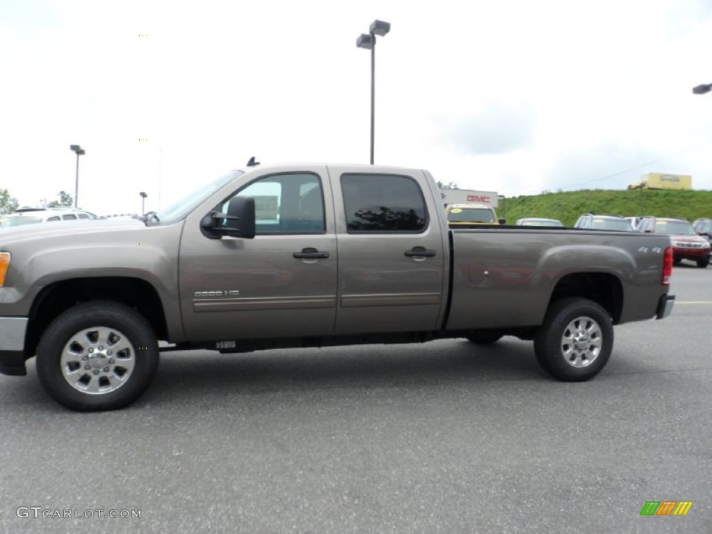 2012 Sierra 3500HD SLE Crew Cab 4x4 - Mocha Steel Metallic / Ebony photo #1