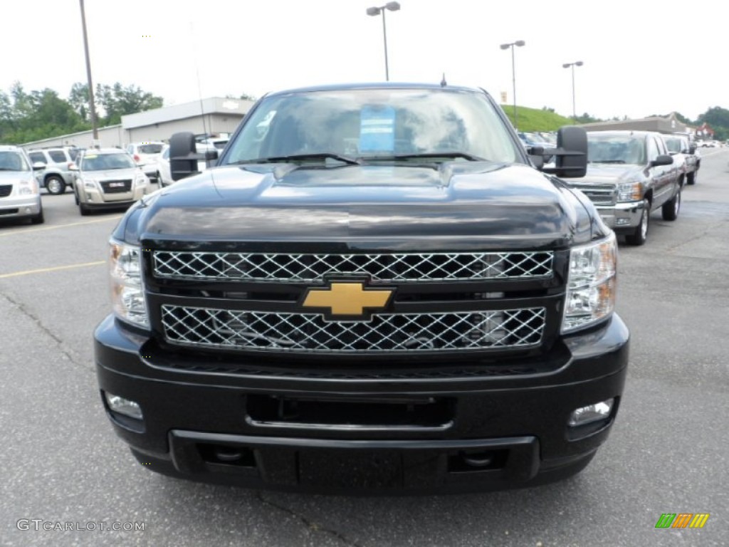 Black 2012 Chevrolet Silverado 2500HD LTZ Extended Cab 4x4 Exterior Photo #68463829