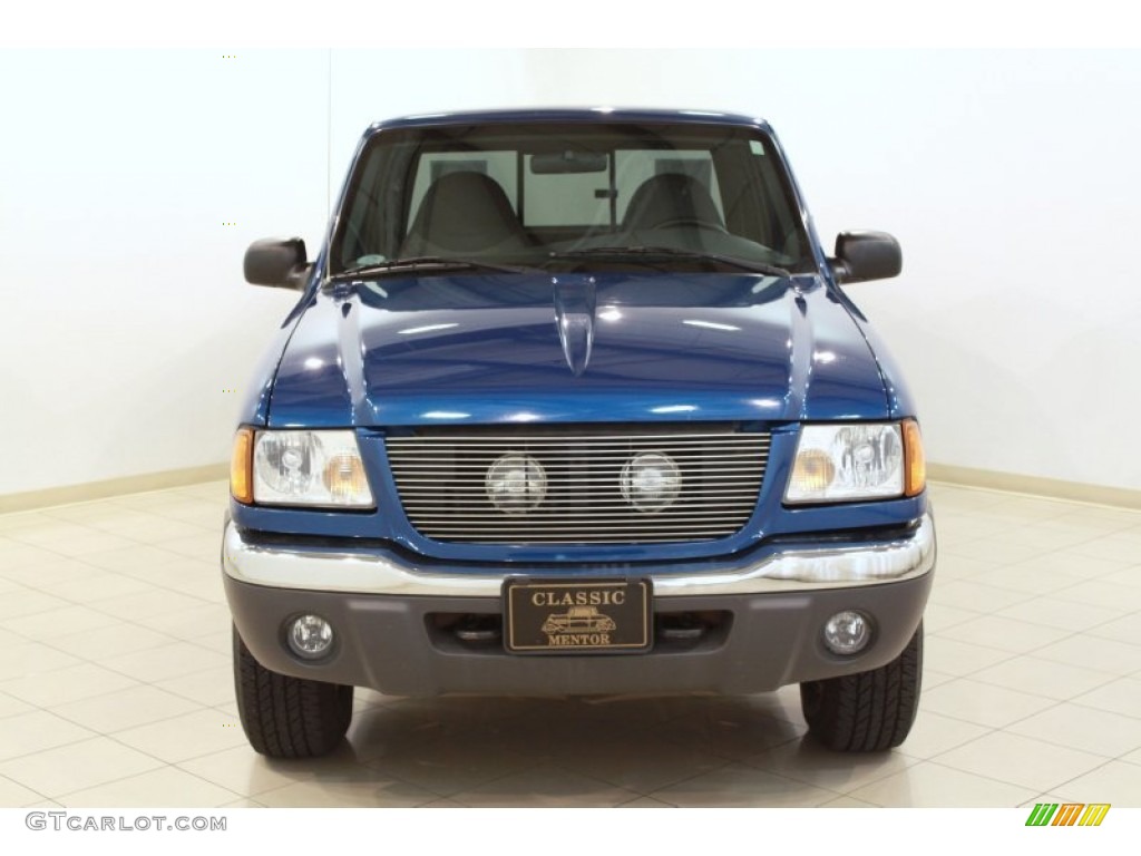 2001 Ranger XLT SuperCab 4x4 - Bright Island Blue Metallic / Dark Graphite photo #2