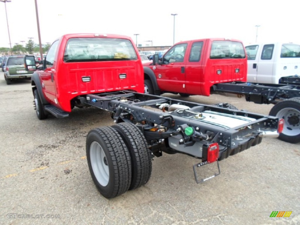 Vermillion Red 2012 Ford F550 Super Duty XL Regular Cab 4x4 Chassis Exterior Photo #68464828