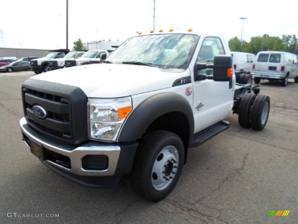 Oxford White 2012 Ford F550 Super Duty XL Regular Cab 4x4 Chassis Exterior Photo #68464873