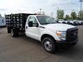 2012 Oxford White Ford F350 Super Duty XL Regular Cab Stake Truck  photo #6