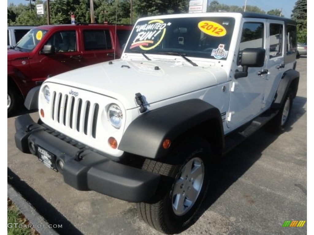 2012 Wrangler Unlimited Sport S 4x4 - Bright White / Black photo #1