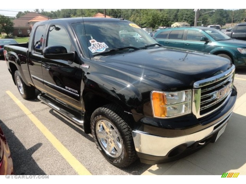 2010 Sierra 1500 SLE Extended Cab 4x4 - Onyx Black / Ebony photo #1