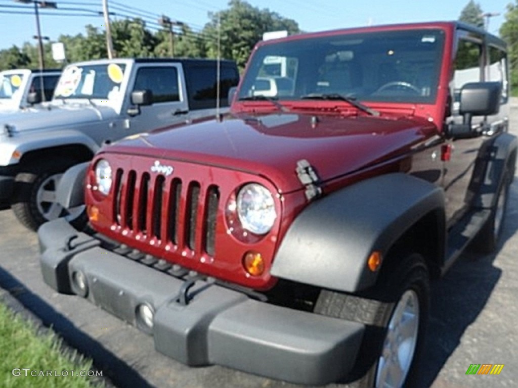 2009 Wrangler X 4x4 - Red Rock Crystal Pearl Coat / Dark Slate Gray/Medium Slate Gray photo #1