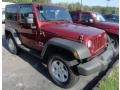 2009 Red Rock Crystal Pearl Coat Jeep Wrangler X 4x4  photo #2