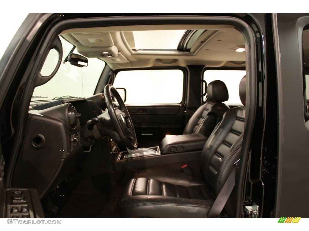 Ebony Interior 2006 Hummer H2 SUV Photo #68466343