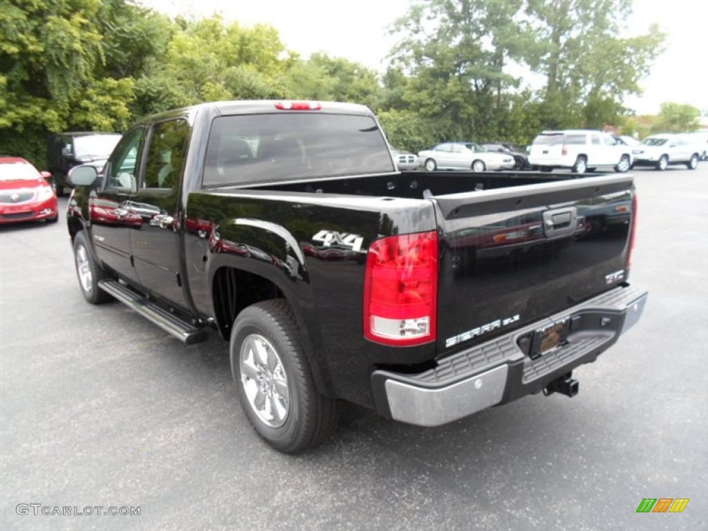 2013 Sierra 1500 SLE Crew Cab 4x4 - Onyx Black / Ebony photo #6
