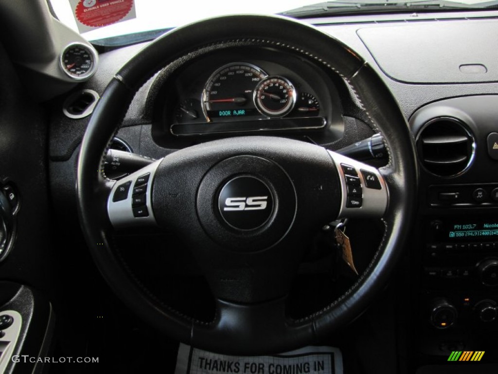 2009 Chevrolet HHR SS Ebony/Dark Gray Steering Wheel Photo #68467324