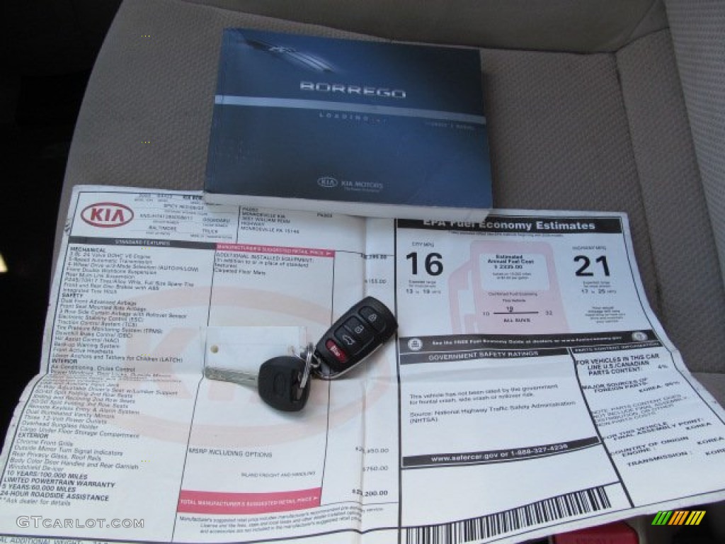 2009 Kia Borrego LX V6 4x4 Window Sticker Photo #68472238