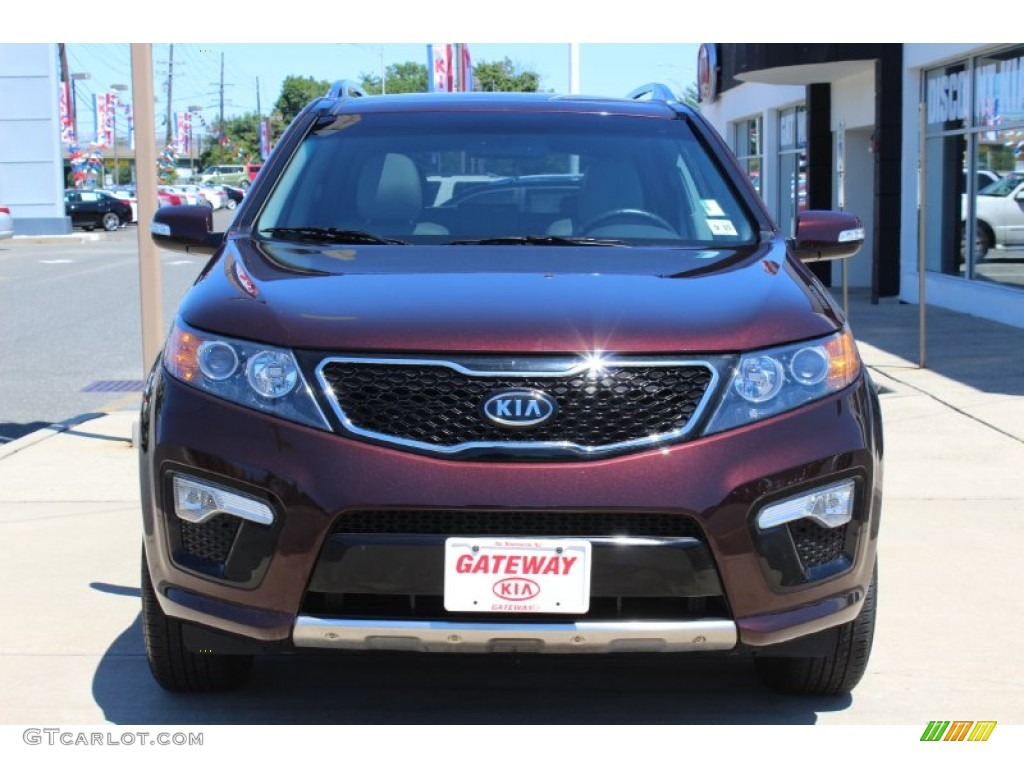 2011 Sorento SX V6 AWD - Dark Cherry / Black photo #2