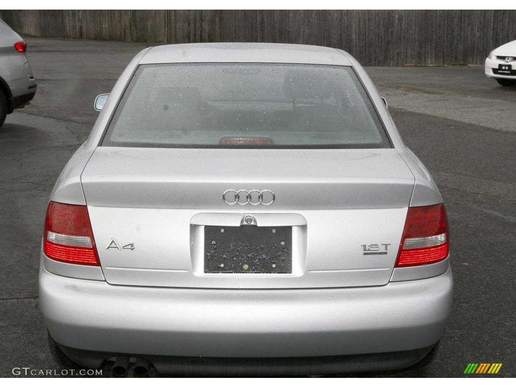 2000 A4 1.8T quattro Sedan - Light Silver Metallic / Onyx Black photo #6