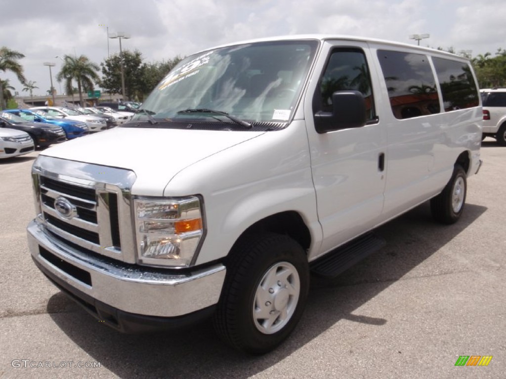 Oxford White 2012 Ford E Series Van E350 XLT Passenger Exterior Photo #68474599
