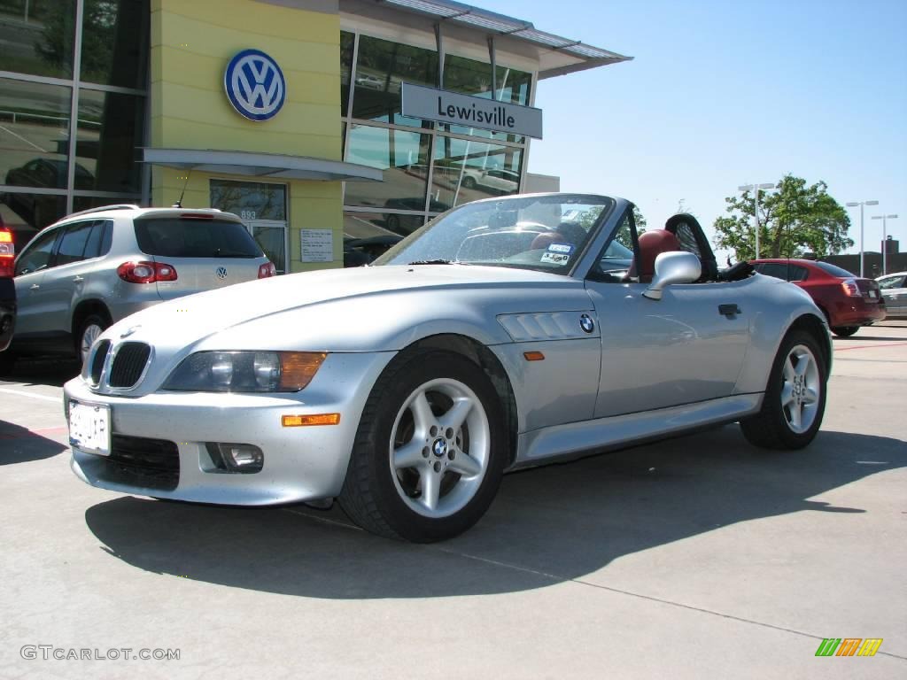 1998 Z3 2.8 Roadster - Arctic Silver Metallic / Red photo #1