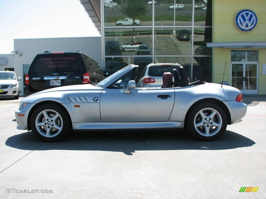 1998 Z3 2.8 Roadster - Arctic Silver Metallic / Red photo #2