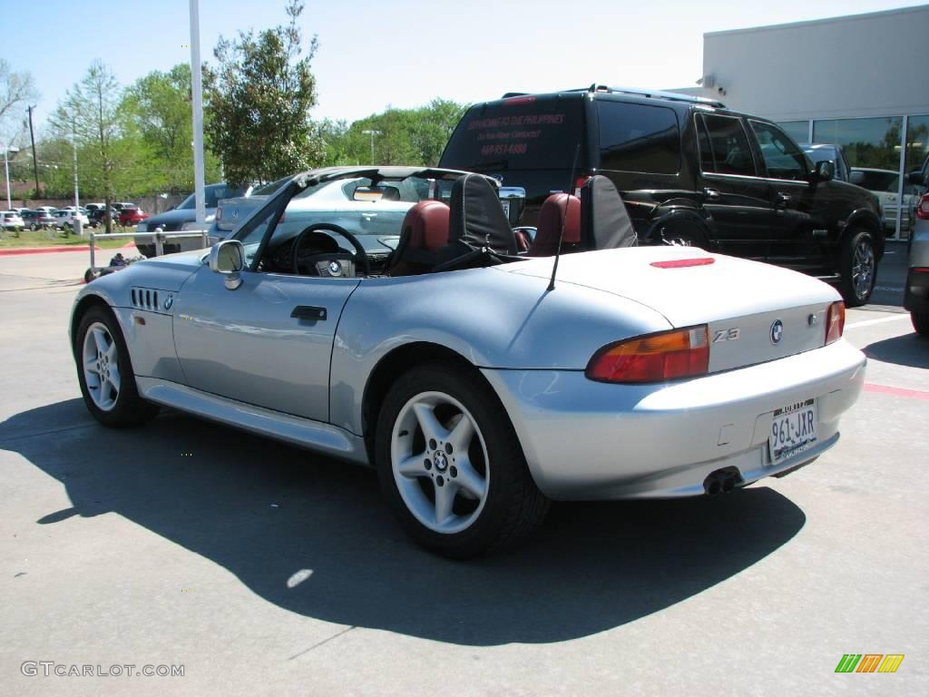 1998 Z3 2.8 Roadster - Arctic Silver Metallic / Red photo #3
