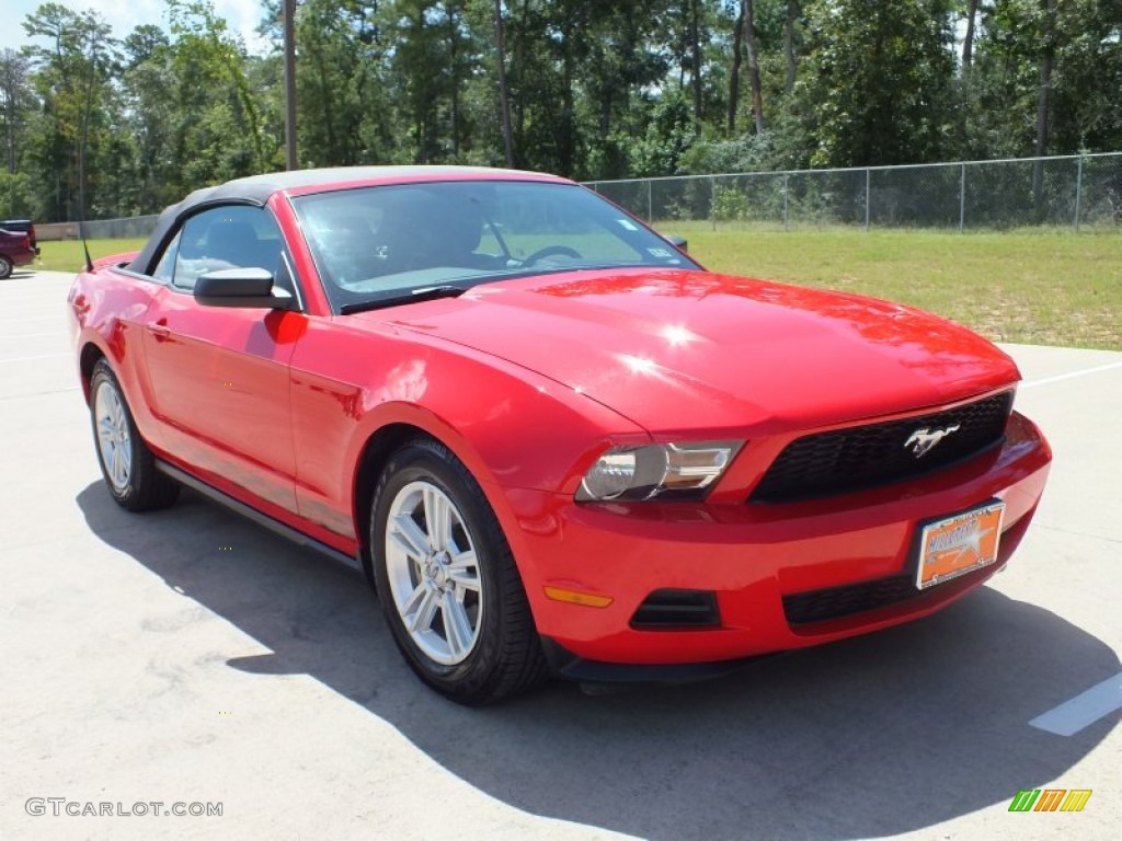 2012 Mustang V6 Premium Convertible - Race Red / Charcoal Black photo #1