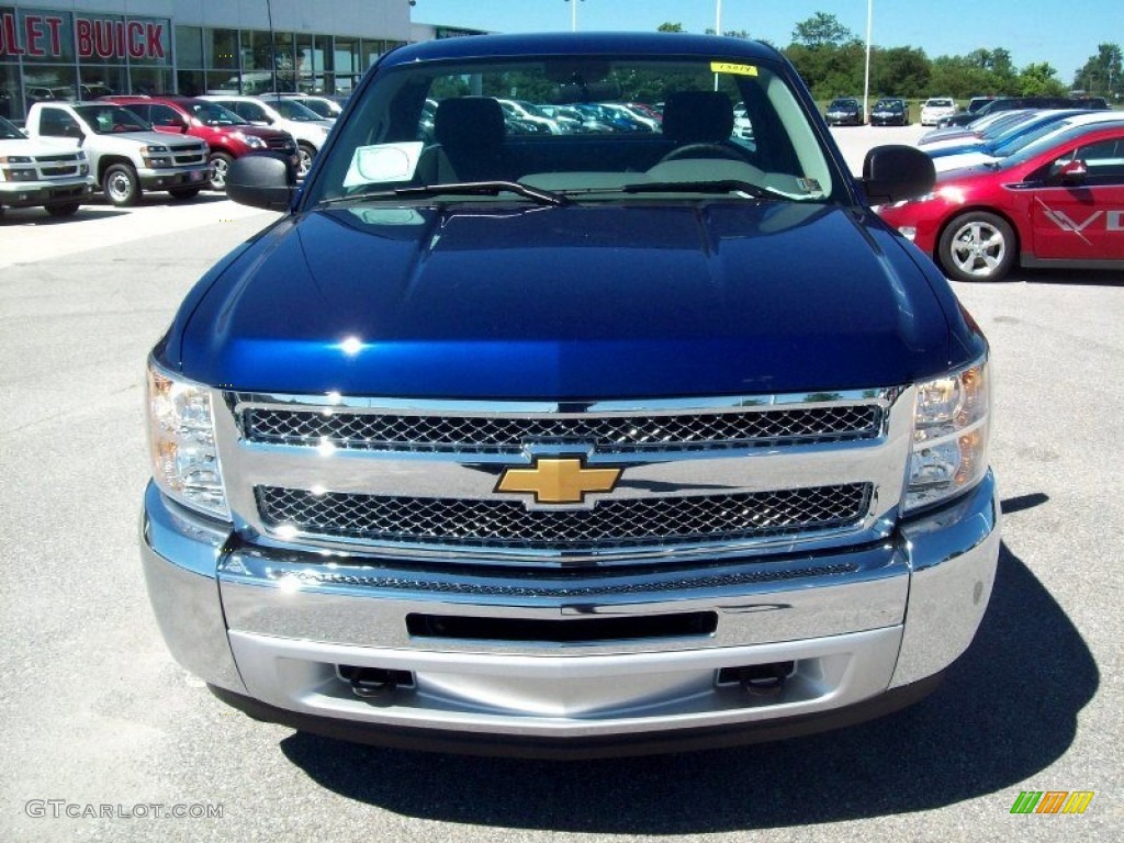 2013 Silverado 1500 Work Truck Regular Cab 4x4 - Blue Topaz Metallic / Dark Titanium photo #14