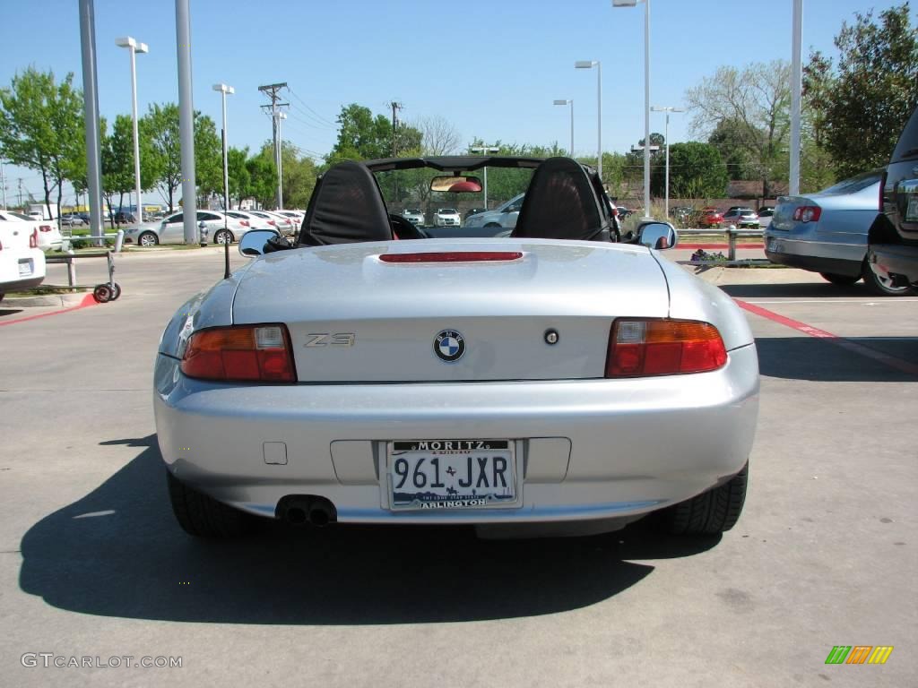 1998 Z3 2.8 Roadster - Arctic Silver Metallic / Red photo #4