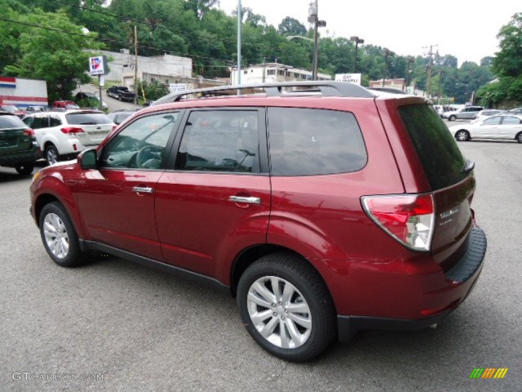 2013 Forester 2.5 X Limited - Camellia Red Pearl / Platinum photo #2