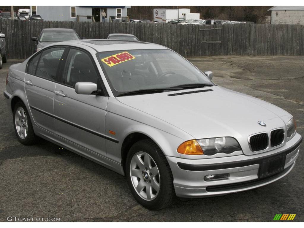 2001 3 Series 325xi Sedan - Titanium Silver Metallic / Black photo #3