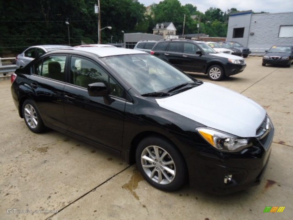 2012 Impreza 2.0i Premium 4 Door - Obsidian Black Pearl / Ivory photo #5