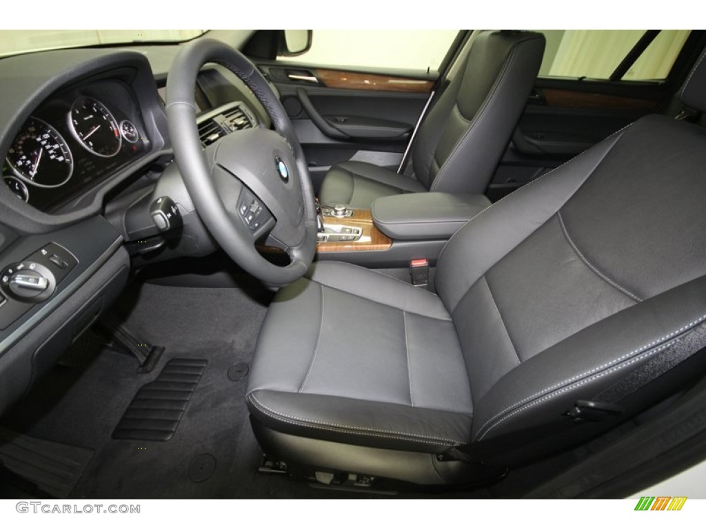 Black Interior 2013 BMW X3 xDrive 28i Photo #68477767