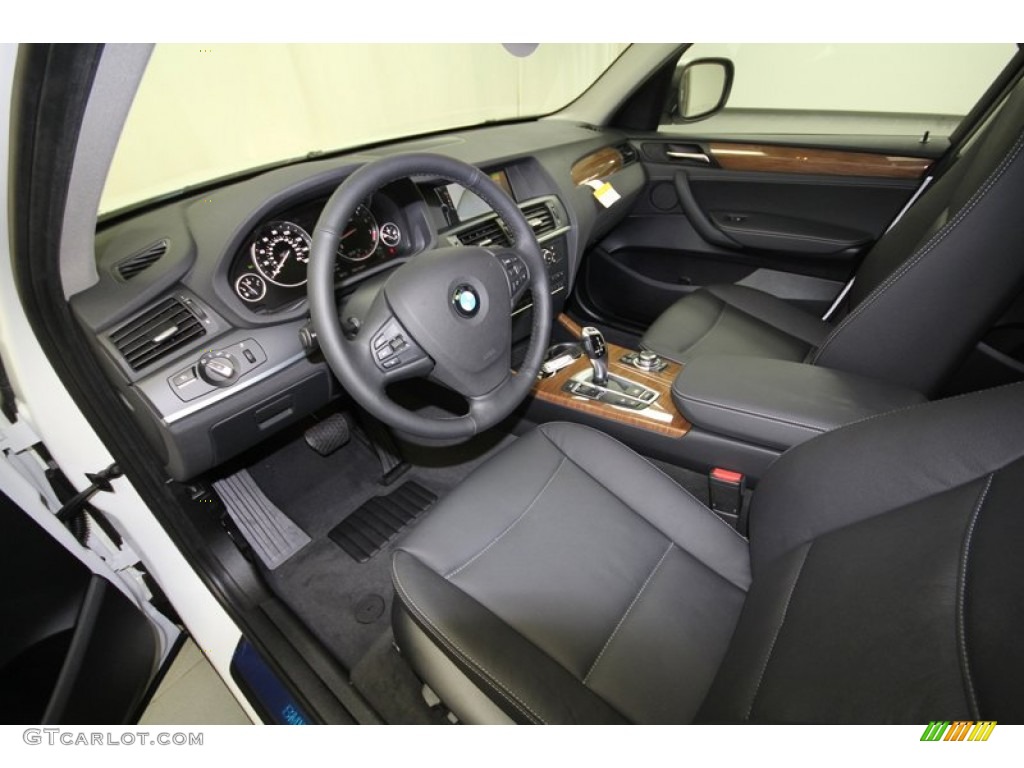 Black Interior 2013 BMW X3 xDrive 28i Photo #68477854