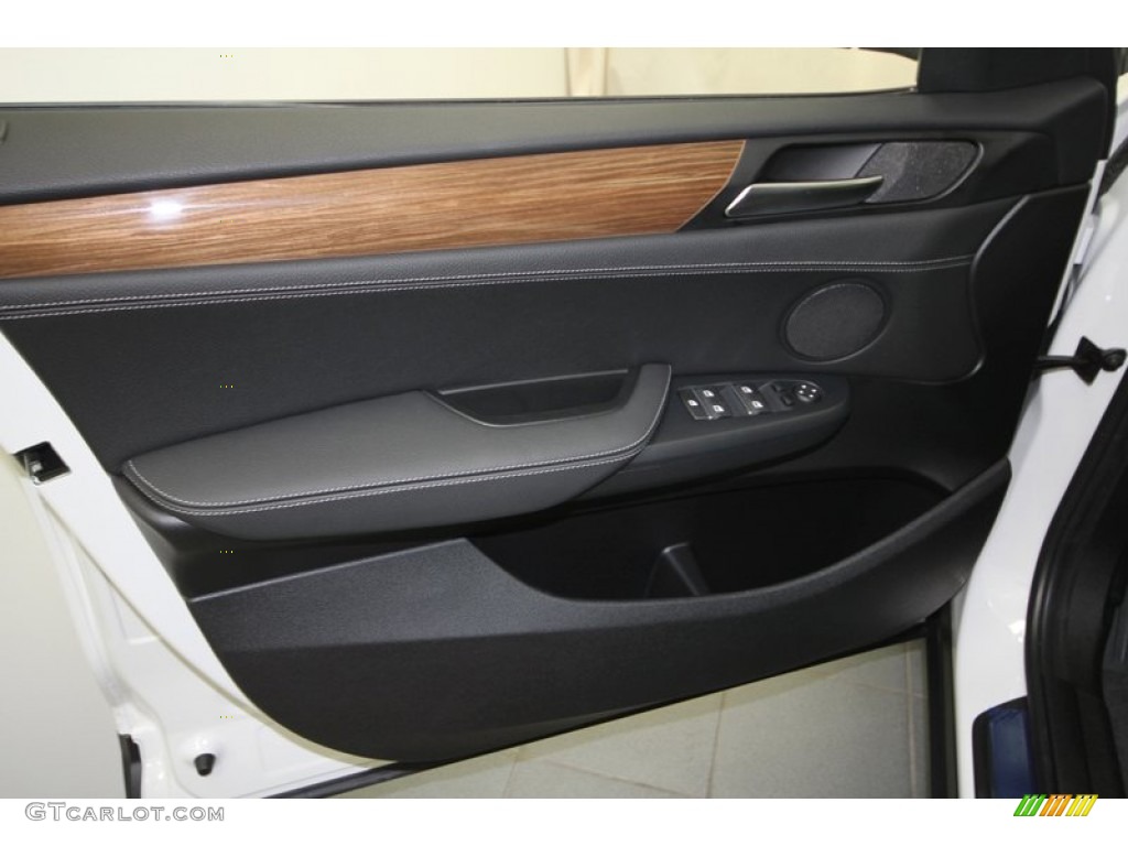 2013 BMW X3 xDrive 28i Black Door Panel Photo #68477872