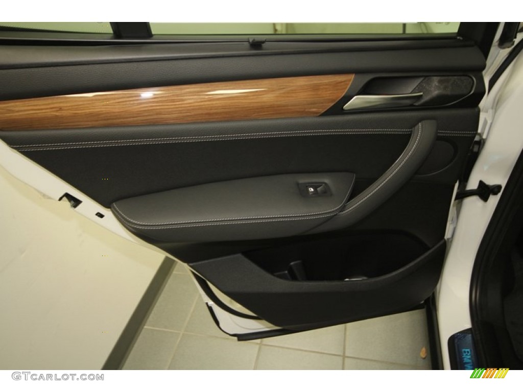2013 BMW X3 xDrive 28i Black Door Panel Photo #68477978