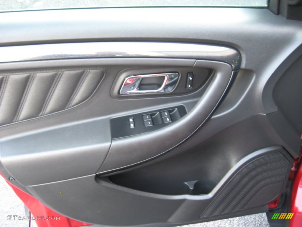 2011 Ford Taurus SHO AWD Charcoal Black Door Panel Photo #68479039