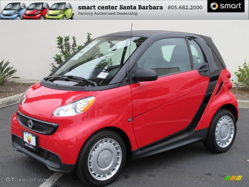 2013 fortwo pure coupe - Rally Red / Plain Black photo #1