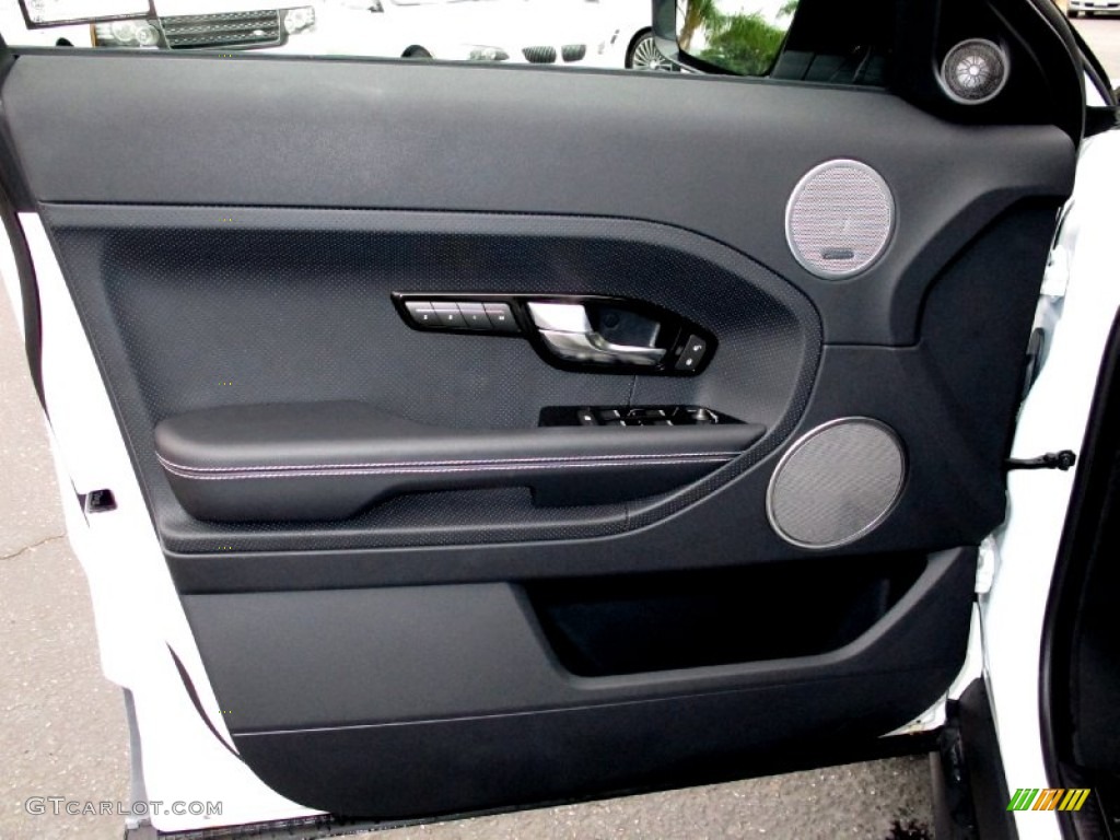2012 Land Rover Range Rover Evoque Dynamic Dynamic Ebony/Cirrus Door Panel Photo #68480105