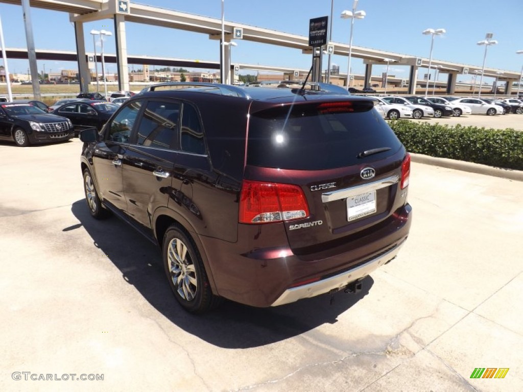 2011 Sorento SX V6 AWD - Dark Cherry / Black photo #3