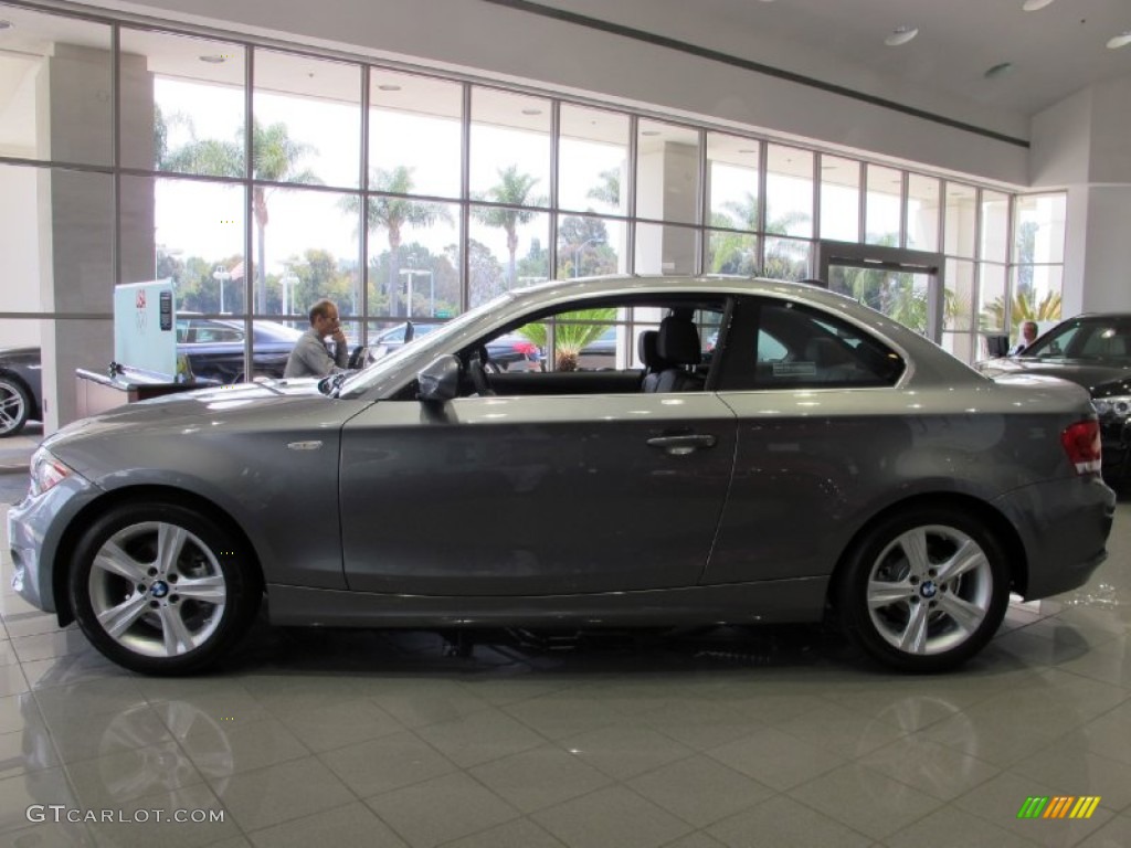 2012 1 Series 128i Coupe - Space Grey Metallic / Black photo #2